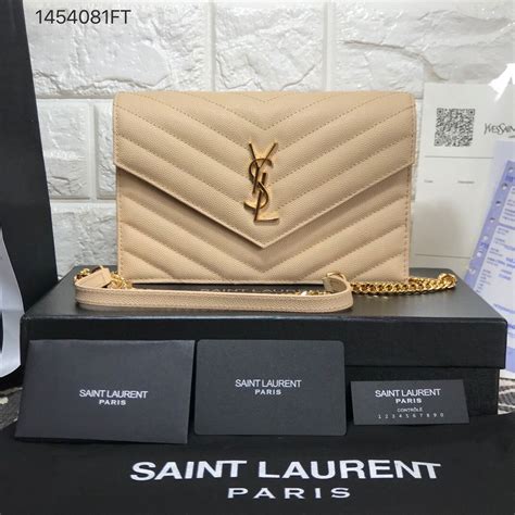 ysl woc beige|ysl wallet on chain price.